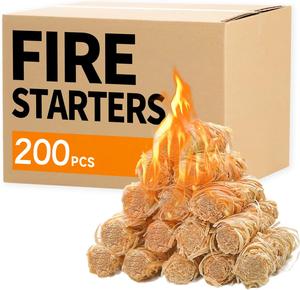 200pcs allume-feu naturel charbon <span class=keywords><strong>de</strong></span> <span class=keywords><strong>bois</strong></span> copeaux <span class=keywords><strong>de</strong></span> <span class=keywords><strong>laine</strong></span> <span class=keywords><strong>de</strong></span> <span class=keywords><strong>bois</strong></span> facile à utiliser allume-feu <span class=keywords><strong>de</strong></span> camp étanche - Product Image 1