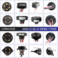 Prise NEMA 7 broches 15 A avec prise de courant à cellule photoélectrique JL-240XA-14, 3 prises, 480 V CA