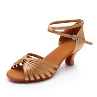 Chaussures de danse latine à talons hauts pour femmes adultes, chaussures de danse souples en satin pour dames, chaussures de danse de salon, chaussures d'acrobatie latine