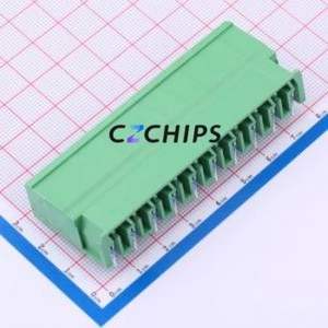 DB3ERC-7.62-10P-GN Plug-in Terminal Block Through hole,P=7.62mm Connector Board-to-Board / Socket - Closed 1x10P 7.62mm Green - Product Image 2