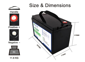 Аккумулятор MSFCLUA 12 Вольт 100 Ах Lifepo4 12 <span class=keywords><strong>v</strong></span> 100ah литий-ионные аккумуляторы - Product Image 2