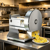 Elektrische groentesnijder, fruitsnijder, hakmachine, voedselverwerkingsmachine, bakkerij, maïs, aardappelchips, gesneden komkommers, uien, motor