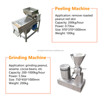 Machine à fabriquer du beurre de cacahuètes à petite échelle, ligne de production de pâte de cacahuètes, de noisettes et de cacahuètes, prix d'usine, moulin colloïdal