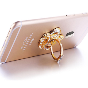 Soporte <span class=keywords><strong>para</strong></span> Teléfono Celular con Anillo de Agarre <span class=keywords><strong>para</strong></span> Dedos, Diseño de Corona de Pavo Real y Mariposa - Product Image 6