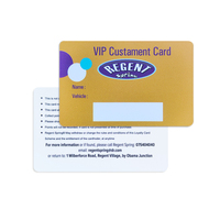 Carte de membre VIP personnalisée en PVC imprimée en offset, puce S50 13,56 MHz, 85,5x54 mm / taille personnalisée 0,84 mm / épaisseur personnalisée pour usage professionnel