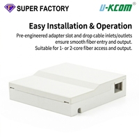 Precio de Fábrica, Caja Terminal de Escritorio FTTH de Grado Operador, Tipo 86, con Puerto Único SC Simplex para Fibra Óptica, UKCOM