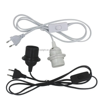 Câble d'alimentation de 1,8 m avec prise AU EU US, douille de lampe E27 à denture complète avec interrupteur 303 pour ampoule LED suspendue