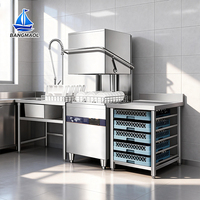 Lavavajillas Comercial Tipo Campana de Acero Inoxidable de Alta Temperatura Directo de Fábrica para Restaurantes, Cafeterías y Cocinas Escolares