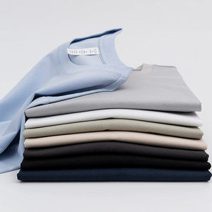T-shirts pour hommes personnalisés à impression douce et rafraîchissante, coupe classique, haute qualité, 220 GSM, en coton mercerisé uni et lyocell - Product Image 6
