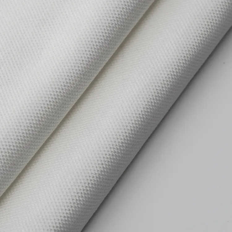Interblocco pique bianco 100% panno di tessuto di cotone produttore