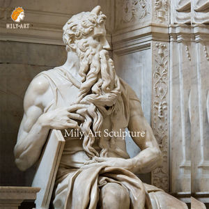 Statue de Moïse en Marbre Naturel Sculpté à la Main, Taille Naturelle, au Meilleur Prix - Product Image 3