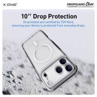 Coque de téléphone portable magnétique transparente anti-jaunissement X-ONE Armor pour iPhone 16 17 15 Pro Max Plus Air, protection antichoc en TPU et PC