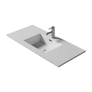 Thiết kế mới nóng bán hình chữ nhật nhựa phòng tắm chậu rửa bồn rửa Countertop phòng tắm sứ lưu vực cho khách sạn nhà - Product Image 2