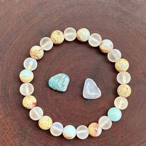 Custom Shoushan Stone <b>Bracelet</b> for Women - <b>Healing</b> Crystals & Chakra Beads for Stress Relief & Anxiety Support - Product Image 3