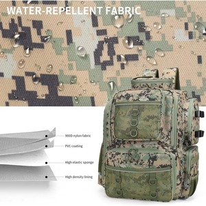 Échantillon gratuit : Sac à dos de pêche avec 4 boîtes à accessoires, sac à dos de pêche avec porte-cannes, sac de pêche grand format 45L 600D - Product Image 3