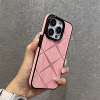 Étui de téléphone portable en cuir artificiel grain de bois étoile personnalisé housse de protection anti-chute tout compris avec bouton en métal