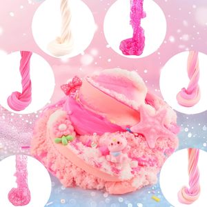 Set de Slime de Texturas Variadas: Frascos de Cristal con Nubes de Mantequilla, Cuentas de Espuma y Dijes – Regalo Creativo para Niños y Recompensa para el Aula - Product Image 3