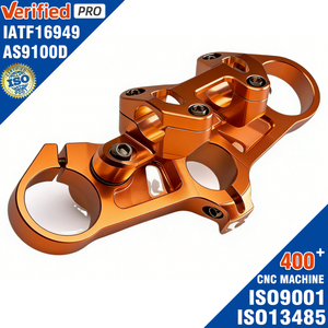 บริการงานกลึง CNC อะลูมิเนียม 7075 ขาจับแฮนด์รถมอเตอร์ไซค์วิบาก ขนาด 51/54 สำหรับโช้ค KTM - Product Image 1