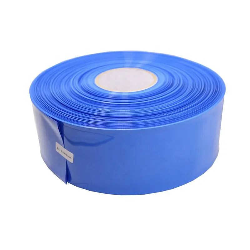 70Mm ~ 630Mm Buitendiameter Blauw Pvc Thermoshrinkable Membraan Pvc Batterij Krimpkous Wrap Voor Voor 18650 batterij