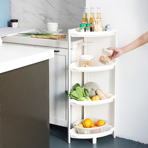 Estante de Almacenamiento de Cocina de Plástico de 2 Niveles, Estante Esquinero de Dos Pisos, Diseño Personalizable, para Almacenamiento de Platos - Product Image 4