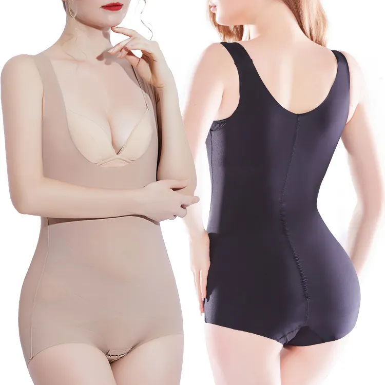 Large Size One Piece Body Shapewear Waist Trainer Women Corset Seamless Abdomen Women Shaper Crotch Buckle Slimming Underwear