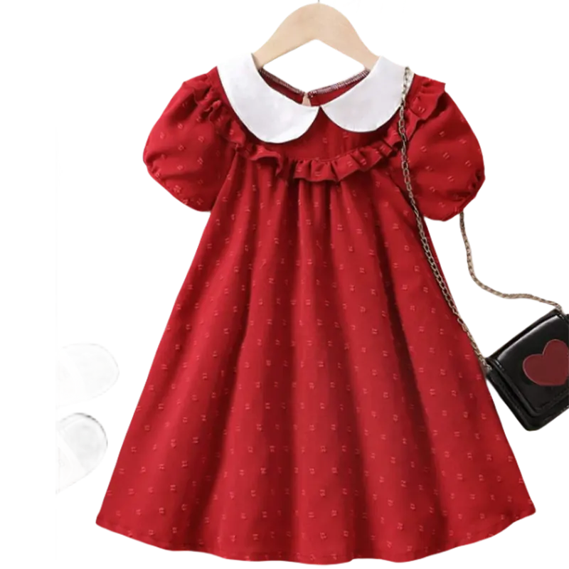 Vestido de niña bebé, vestido de San Valentín, vestido de Anna para niñas, ropa para bebés, ropa para niños de 6 a 9 años
