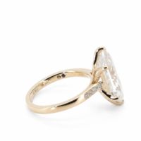 de bagues de fiançailles en Moissanite 2ct coupe poire S925 bagues en Moissanite en argent Sterling bijoux bague Moissanite