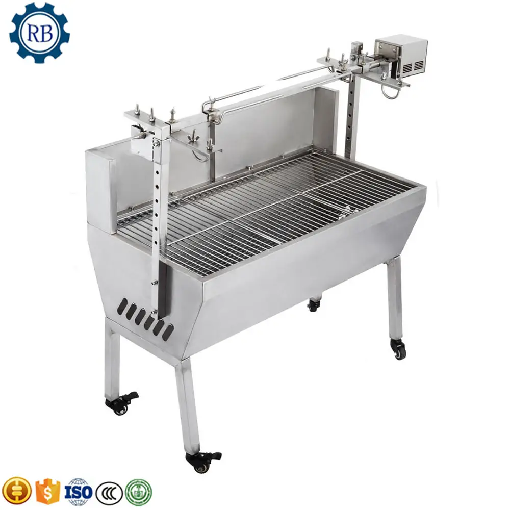 New Condition Charcoal BBQ Roast Beef Machine barbecue machine /smokeless electric oven for charcoal bbq grill with skewer