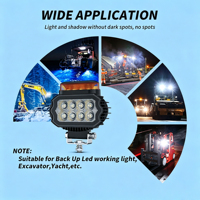 Luz de Advertencia LED de Alta Luminosidad para Montacargas, Lámpara de Trabajo Todoterreno Elíptica, Modos Multifunción con Luz Estroboscópica