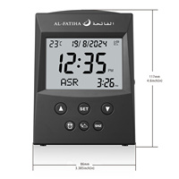 Horloge de prière Adhan portable avec lumière nocturne, cadeau de l'Aïd Ramadan, horloge JAM Azan