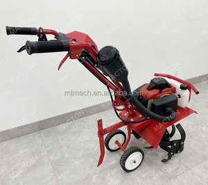 <b>Garden</b> Tiller 63cc Mini Cultivator Powerful Elevated Booster Rod Tilling <b>Tool</b> for Lawn <b>Garden</b> and Field Soil Cultivation - Product Image 3