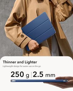 REXIAO Étui pour tablette à trois volets avec fonction veille/réveil automatique, fin et léger, en cuir PU et microfibre, Smart <span class=keywords><strong>Folio</strong></span> pour iPad (A16) - Product Image 4