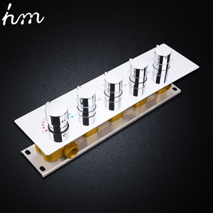 Nhiệt 4 Cách Vòi Hoa Sen Sets LED Kép Mưa, Thác Nước Tắm Massage Đầu Dòng Chảy Cao Diverter Van - Product Image 6