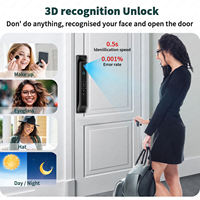 Cerradura Digital Inteligente para el Hogar con Wi-Fi Aiendi Tuya, Cerradura Electrónica con Reconocimiento Facial y Huella Dactilar, Protección de Seguridad, Aplicación TTLOCK