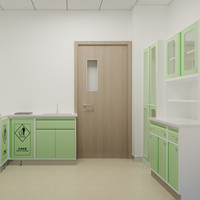 Armoire de clinique médicale, hôpital, acier inoxydable, moderne, 2 portes, 4 tiroirs, murale, durable, mobilier commercial, facile à assembler, métal