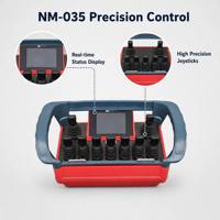 Télécommande sans fil industrielle à 9 joysticks IP65/IP68 en métal NM-035 pour système de vanne hydraulique proportionnelle, portée 500 m