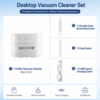 Mini aspirateur de bureau sans fil rechargeable multifonctionnel et compact pour la maison, le bureau, les miettes de clavier et l'entretien quotidien