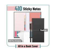 Personnalisation d'entreprise de haute qualité Combinaison de conception libre Ensemble de notes autocollantes Bloc-notes Fournisseur de bureau