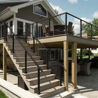 YL METAL Prix usine Acier inoxydable 36" 42" Balustrade tubulaire pour escalier, balcon, terrasse intérieur/extérieur avec câble
