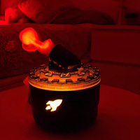 Veilleuse créative et colorée avec simulation de flamme, humidificateur d'ambiance USB pour chambre à coucher, petite machine d'aromathérapie