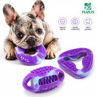 Jouet interactif pour chien, puzzle à mâcher, distributeur de friandises en caoutchouc texturé pour l'hygiène dentaire