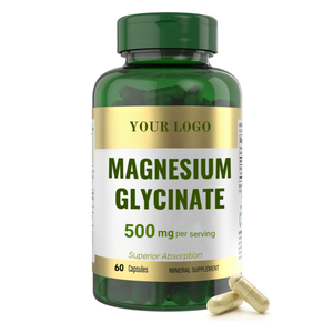 Chất lượng hàng đầu bình tĩnh giảm căng thẳng 3-in-1 liều nặng nhãn hiệu riêng Citrate 500mg vitamin B6 magiê Glycinate viên nang cho sức khỏe - Product Image 1