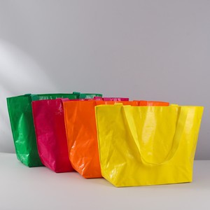 תיק קניות אקולוגי, ניתן למחזור, עמיד למים, עם אפשרות להדפסת לוגו בהתאמה אישית, עשוי פוליפרופילן ארוג ומצופה - Product Image 2