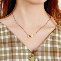 Mode pêche coeur lettre pendentif collier étanche en acier inoxydable extractible 26 lettres collier bijoux idée fête cadeau
