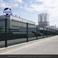 Clôture de sécurité 358 en acier thermolaqué, panneau de grillage soudé anti-escalade pour périmètre de base, en plastique robuste et durable