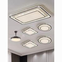 Nouvelle lampe de plafond en cristal 2026, style moderne et minimaliste, ensemble d'éclairage de luxe complet pour salon, salle à manger et chambre.