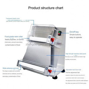 Commercial Automatic <b>Pizza</b> Dough Rolling Machine Manual Pasta <b>Maker</b> 220V Motor Restaurant Use High Capacity Home Core - Product Image 5