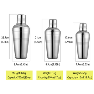 <span class=keywords><strong>Shaker</strong></span> à cocktail personnalisé en acier inoxydable 304 410ml/510ml Outils de barman simples et faciles à utiliser pour les bars de fête - Product Image 5