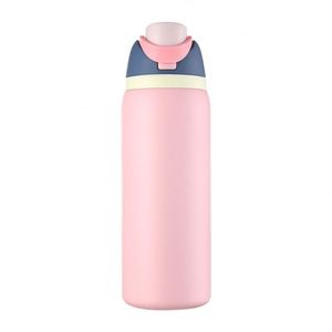 Nueva Botella de Agua Térmica Portátil de Acero Inoxidable Ecológica de Doble Pared de 32oz, con Tapa Abatible, para Frutas, Venta Caliente 2025 - Product Image 1