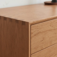 Commode en bois massif à 8 tiroirs de style japonais moderne avec rangement pour chambre et salon, garantie 5 ans